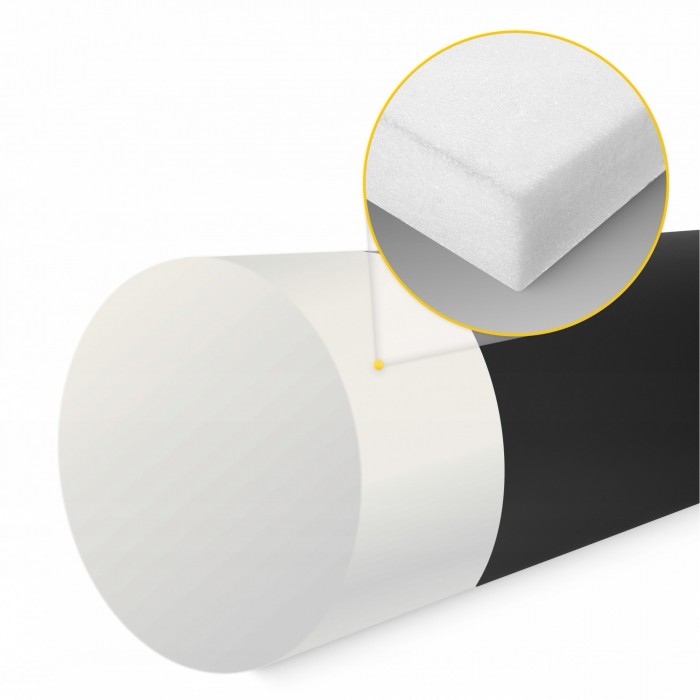 Валик для масажного столу, реабілітації та масажу 4FIZJO 30 x 10 см Black (P-5905973403009)