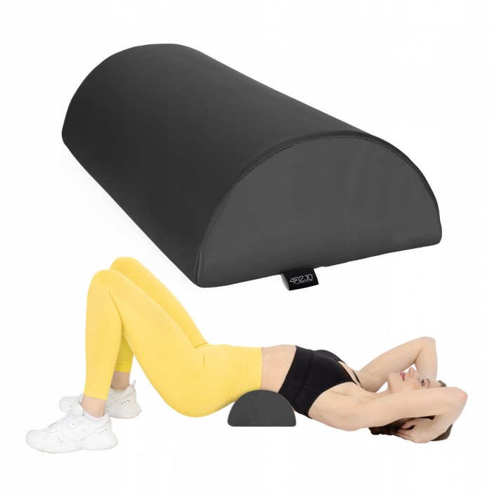 Напіввалик для масажного столу, реабілітації та масажу 4FIZJO 60 x 30 x 15 Black (P-5905973402910)