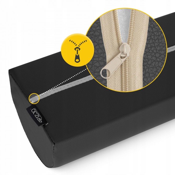 Напіввалик для масажного столу, реабілітації та масажу 4FIZJO 60 x 30 x 15 Black (P-5905973402910)