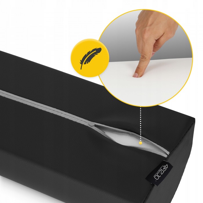 Напіввалик для масажного столу, реабілітації та масажу 4FIZJO 60 x 30 x 15 Black (P-5905973402910)