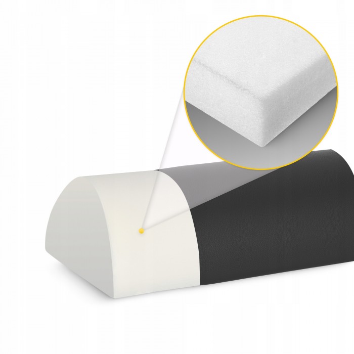 Напіввалик для масажного столу, реабілітації та масажу 4FIZJO 60 x 30 x 15 Black (P-5905973402910)