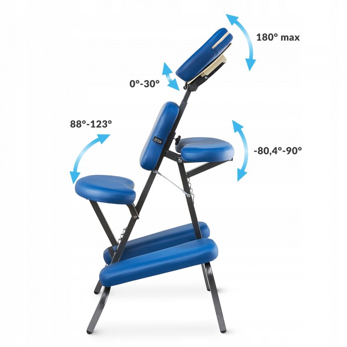 Стул для массажа 4FIZJO регулируемый, складной Blue (P-5905973402781)