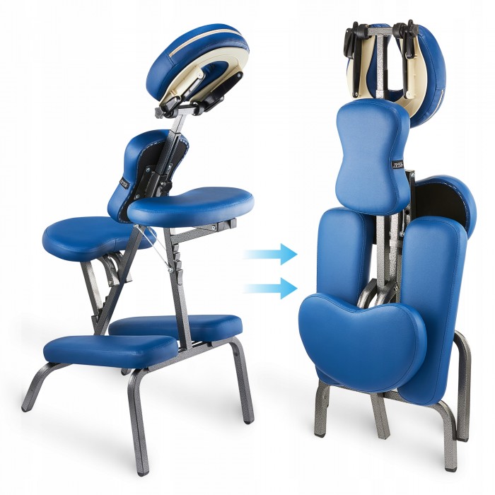 Стул для массажа 4FIZJO регулируемый, складной Blue (P-5905973402781)