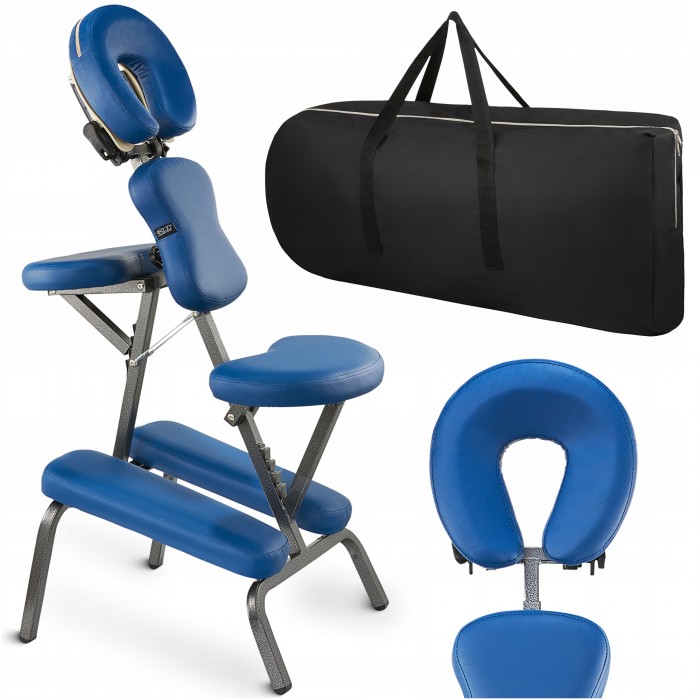 Стул для массажа 4FIZJO регулируемый, складной Blue (P-5905973402781)