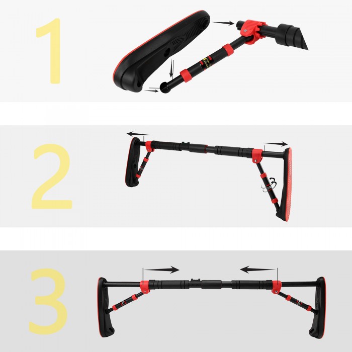 Турнік розсувний Cornix Elite 80-120 см XR-0290 Black/Red