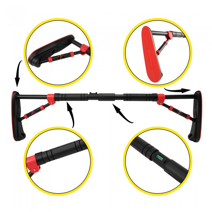 Турнік розсувний Cornix Elite 80-120 см XR-0290 Black/Red