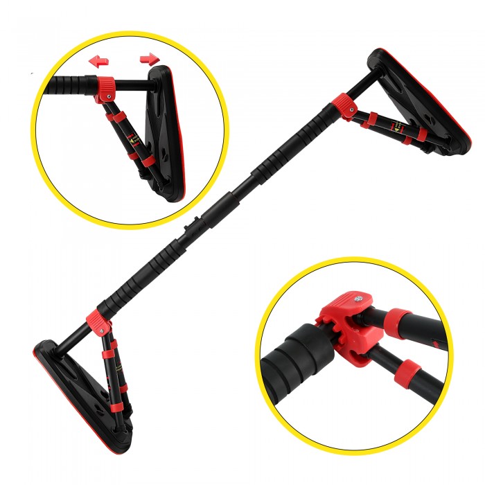 Турнік у дверний отвір розсувний Cornix Elite+ 100-140 см XR-0295 Black/Red