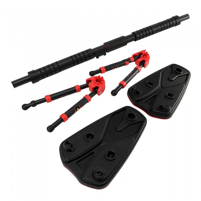 Турнік у дверний отвір розсувний Cornix Elite+ 100-140 см XR-0295 Black/Red