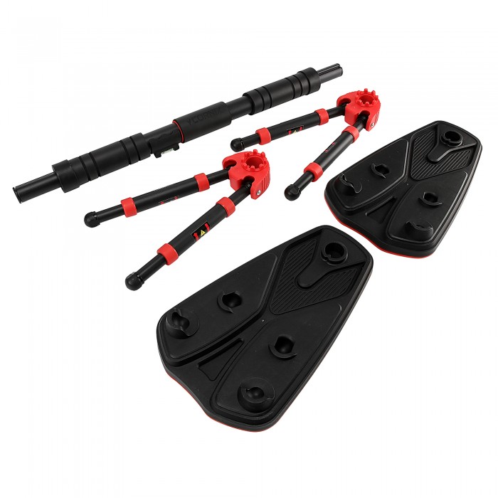 Турнік у дверний отвір розсувний Cornix Elite+ 65-90 см XR-0293 Black/Red