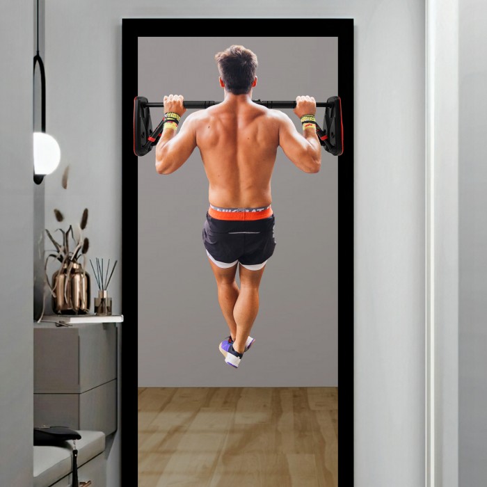 Турнік у дверний отвір розсувний Cornix Elite+ 80-120 см XR-0294 Black/Red