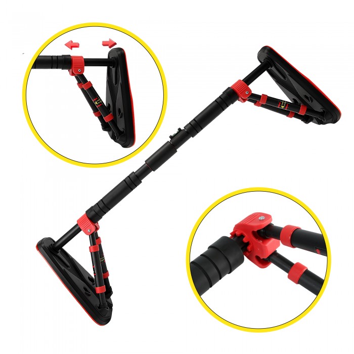 Турнік у дверний отвір розсувний Cornix Elite+ 80-120 см XR-0294 Black/Red