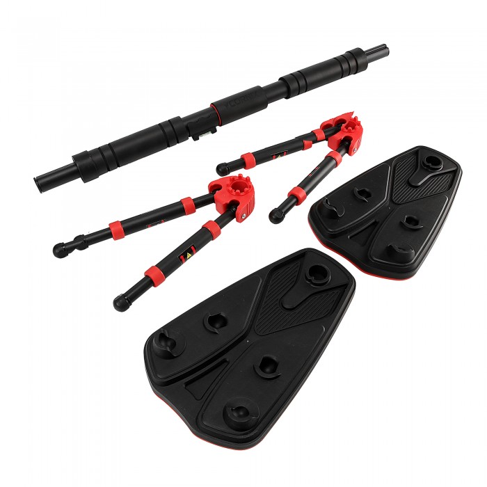 Турнік у дверний отвір розсувний Cornix Elite+ 80-120 см XR-0294 Black/Red