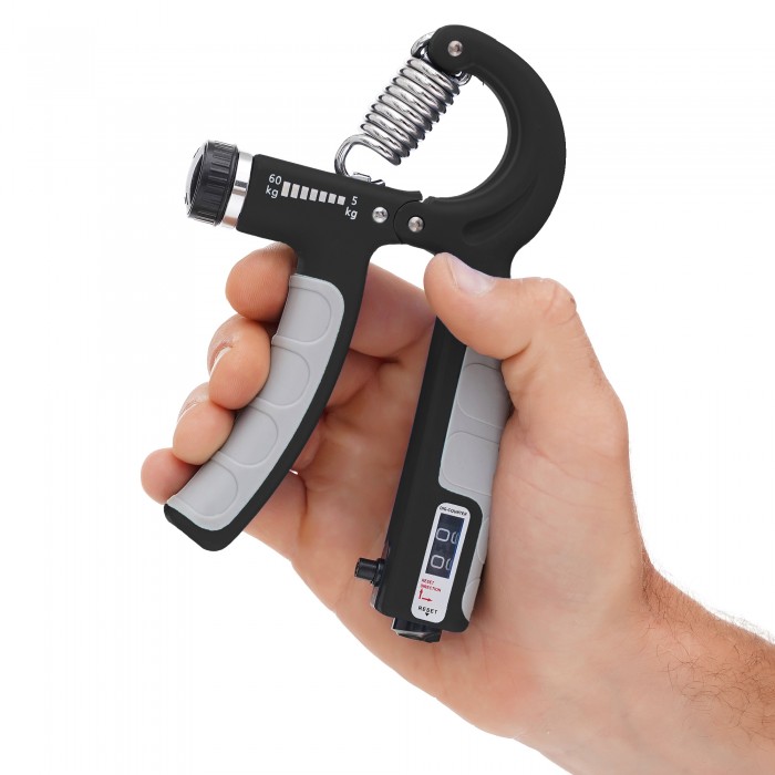 Эспандер кистевой Cornix 5-60 кг с регулируемой нагрузкой и счетчиком XR-0264 Black/Grey