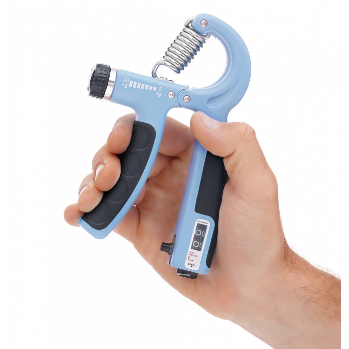 Эспандер кистевой Cornix 5-60 кг с регулируемой нагрузкой и счетчиком XR-0267 Sky Blue/Black