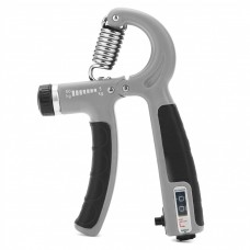 Еспандер кистьовий пружинний Cornix 5-60 кг з регульованим навантаженням та лічильником XR-0268 Grey/Black