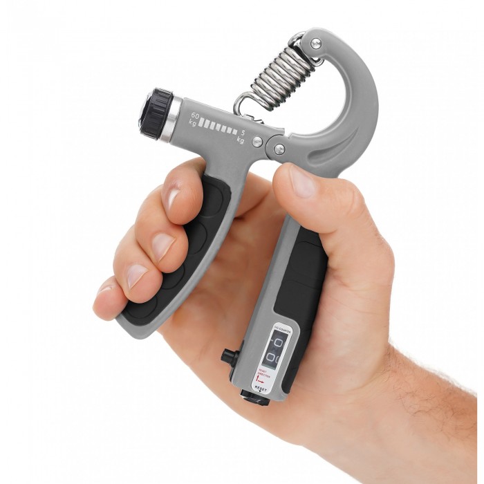 Эспандер кистевой Cornix 5-60 кг с регулируемой нагрузкой и счетчиком XR-0268 Grey/Black