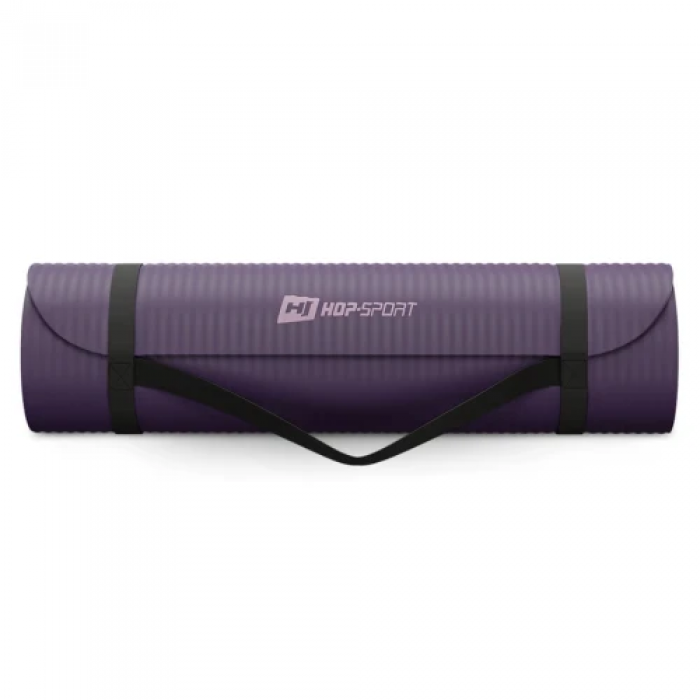 Килимок для фітнесу та йоги Hop-Sport HS-NB010GM NBR 1см баклажанний