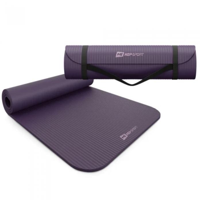 Килимок для фітнесу та йоги Hop-Sport HS-NB010GM NBR 1см баклажанний