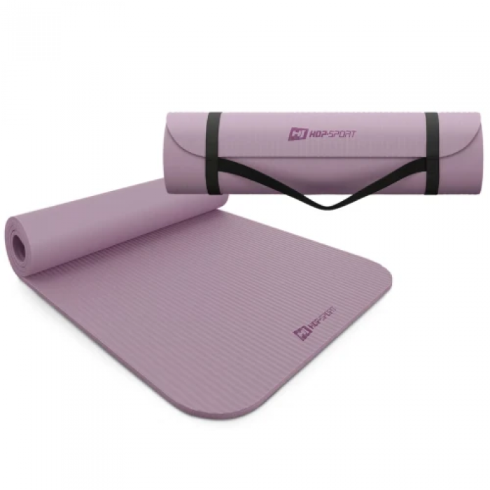 Килимок для фітнесу та йоги Hop-Sport HS-NB010GM NBR 1см лавандовий
