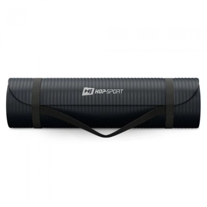 Килимок для фітнесу та йоги Hop-Sport HS-NB015GM NBR 1,5 см чорний