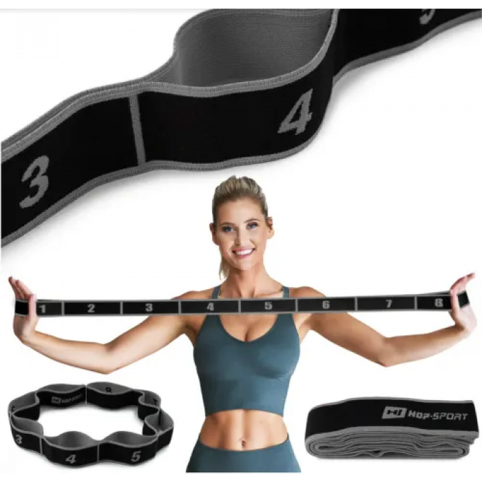Резинка для фитнеса с петлями 12-30кг HS-N904GB черная
