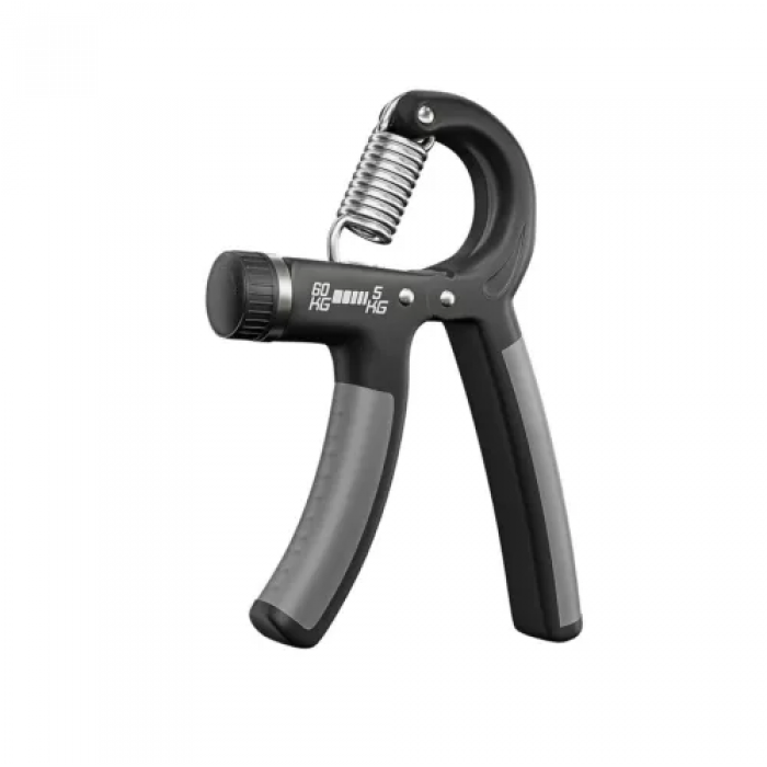 Еспандер кистьовий пружинний регульований Hop-Sport 5-60кг HS-P060HG чорно-сірий