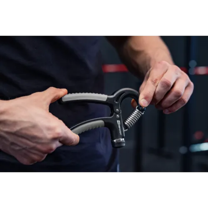 Еспандер кистьовий пружинний регульований Hop-Sport 5-60кг HS-P060HG чорно-сірий