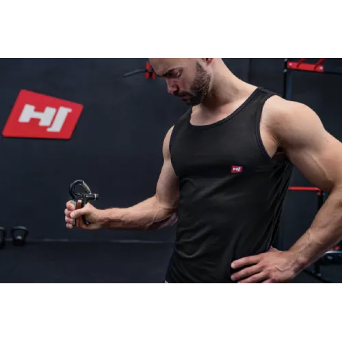 Еспандер кистьовий пружинний регульований Hop-Sport 5-60кг HS-P060HG чорно-сірий