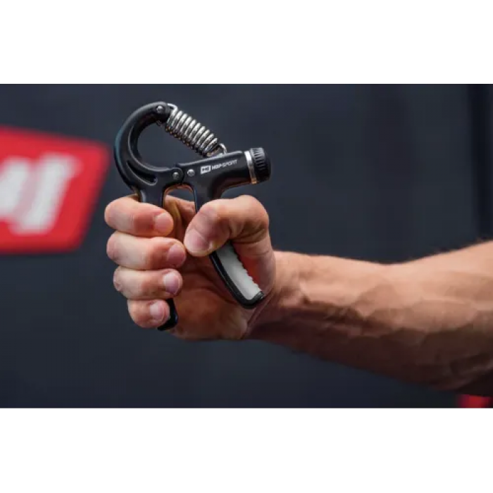 Еспандер кистьовий пружинний регульований Hop-Sport 5-60кг HS-P060HG чорно-сірий