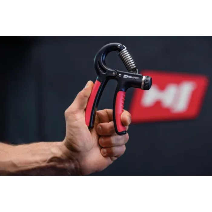Еспандер кистьовий пружинний регульований Hop-Sport 5-60кг HS-P060HG чорно-червоний