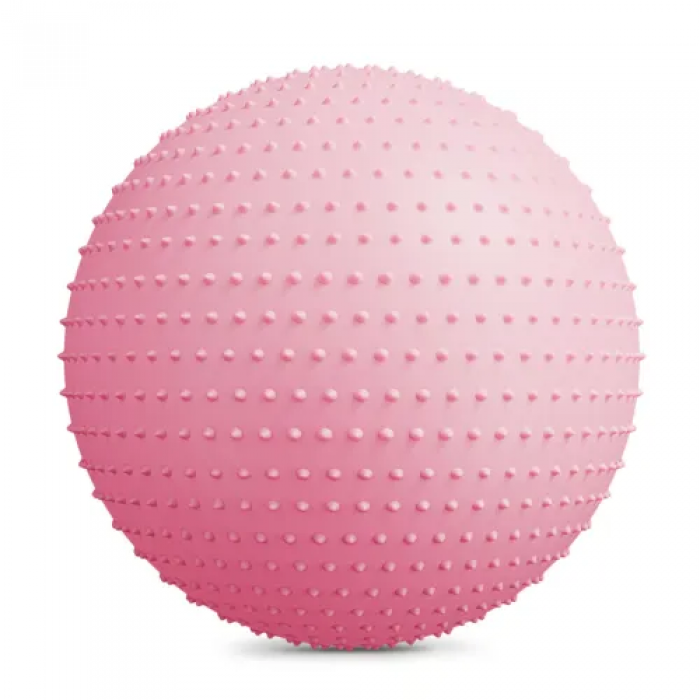 Фитбол массажный Hop-Sport 65см розовый + насос