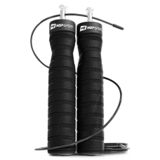 Скакалка швидкісна з підшипниками та м'якою рукояткою Hop-Sport HS-P030JR чорна