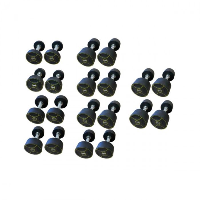 Полиуретановый гантельный ряд Generation Fitness FF51D4B-2,5/25kg (10 пар) 275 кг