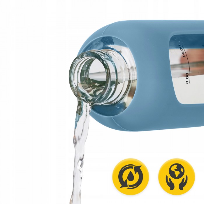 Бутылка для воды спортивная 4FIZJO 1000 мл стеклянная Blue (P-5905973403894)