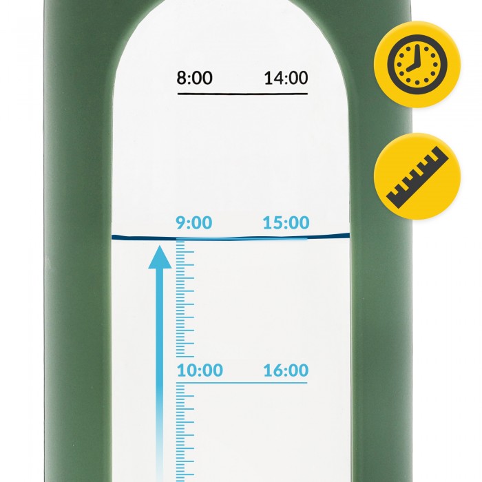 Бутылка для воды спортивная 4FIZJO 1000 мл стеклянная Olive (P-5905973403900)
