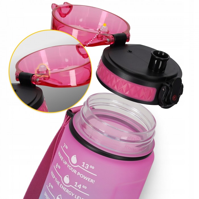 Пляшка для води спортивна 4FIZJO 500 мл Pink/Sky Blue (P-5905973400749)