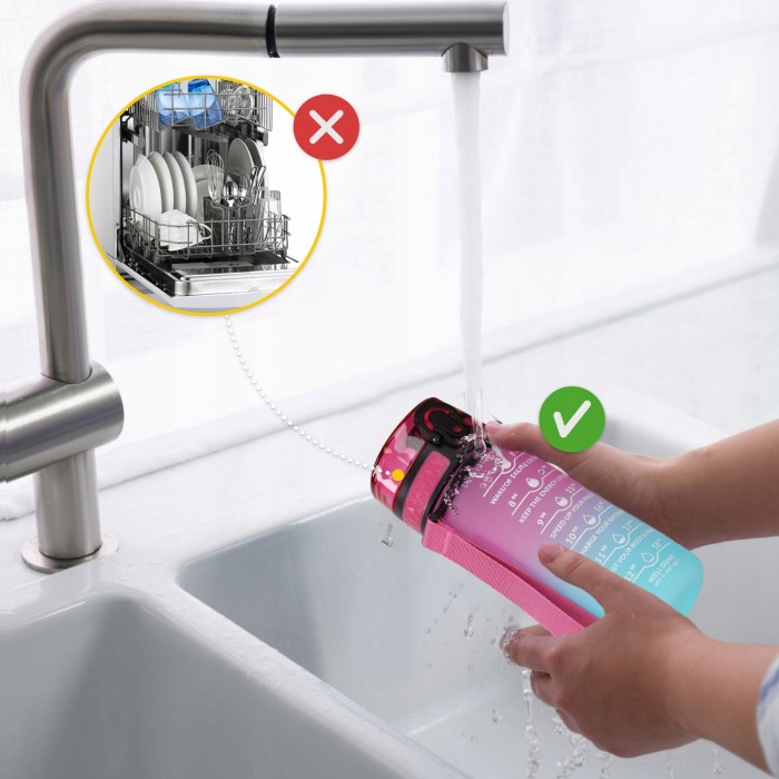 Пляшка для води спортивна 4FIZJO 500 мл Pink/Sky Blue (P-5905973400749)