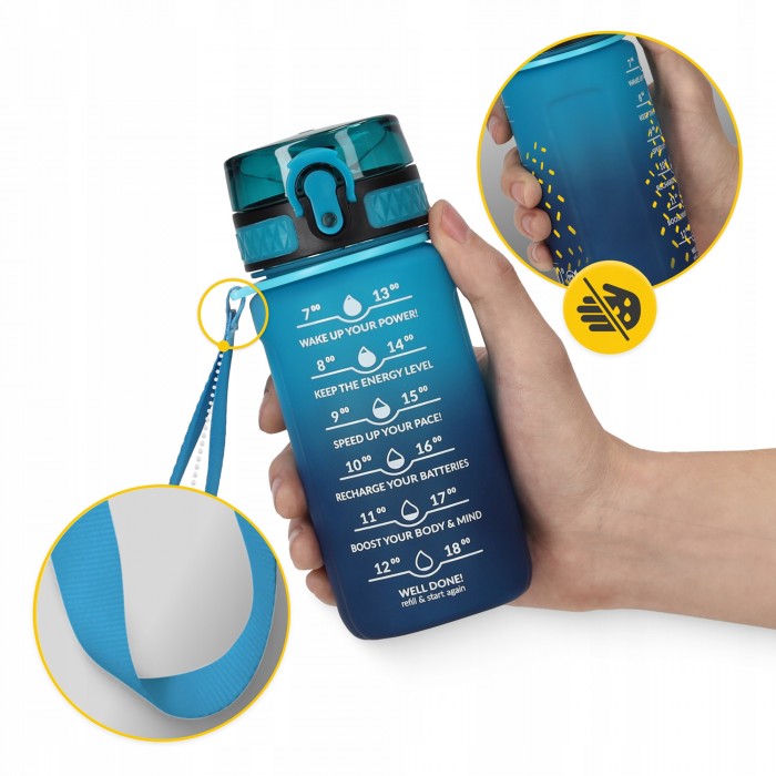 Пляшка для води спортивна 4FIZJO 500 мл Sky Blue/Blue (P-5905973400732)