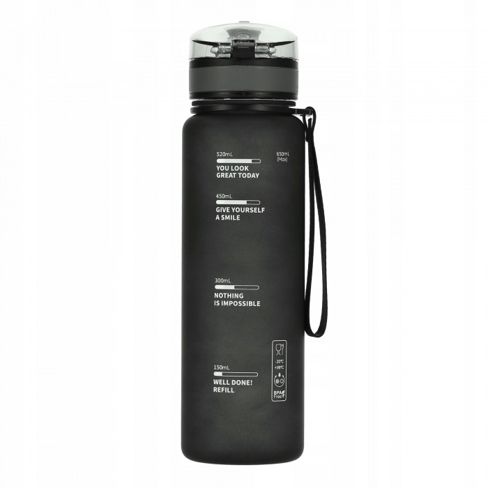 Бутылка для воды спортивная 4FIZJO 650 мл Black (P-5905973403733)