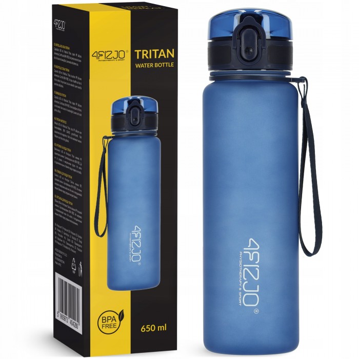 Бутылка для воды спортивная 4FIZJO 650 мл Blue (P-5905973403740)