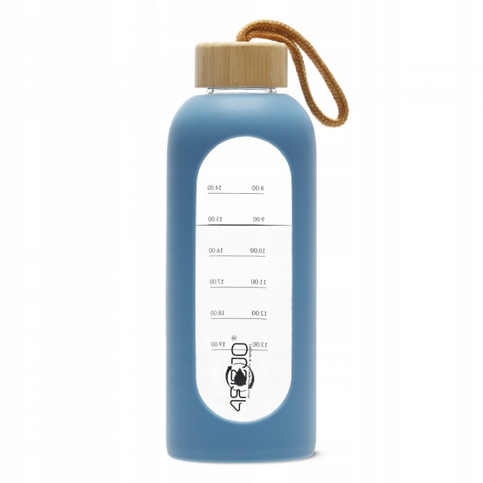 Пляшка для води спортивна 4FIZJO 750 мл скляна Blue (P-5905973404181)