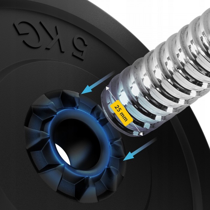 Гриф для штанги прямий 4FIZJO 180 см 25 мм (P-5905973401135)