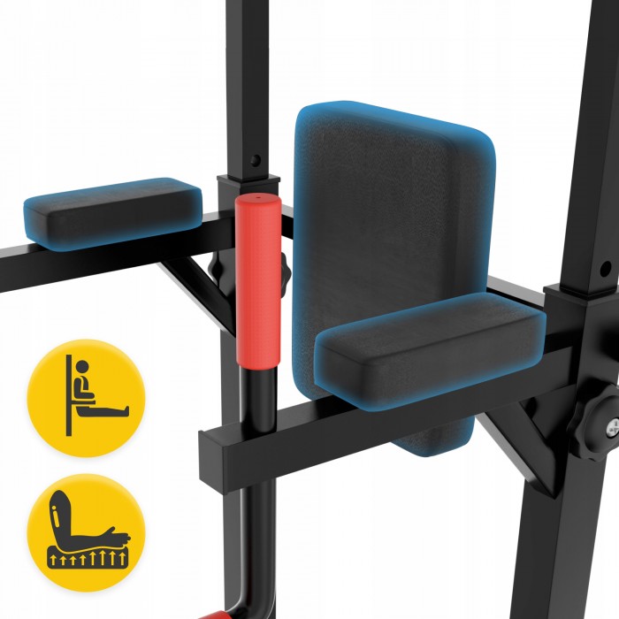 Багатофункціональна стійка для підтягувань 4FIZJO Pro регульована Black (P-5905973402620)