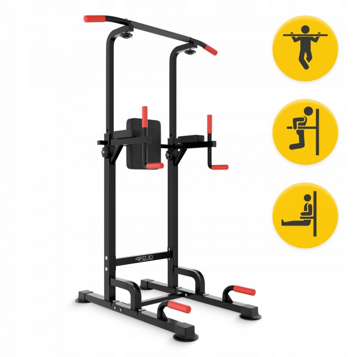 Багатофункціональна стійка для підтягувань 4FIZJO Pro регульована Black (P-5905973402620)