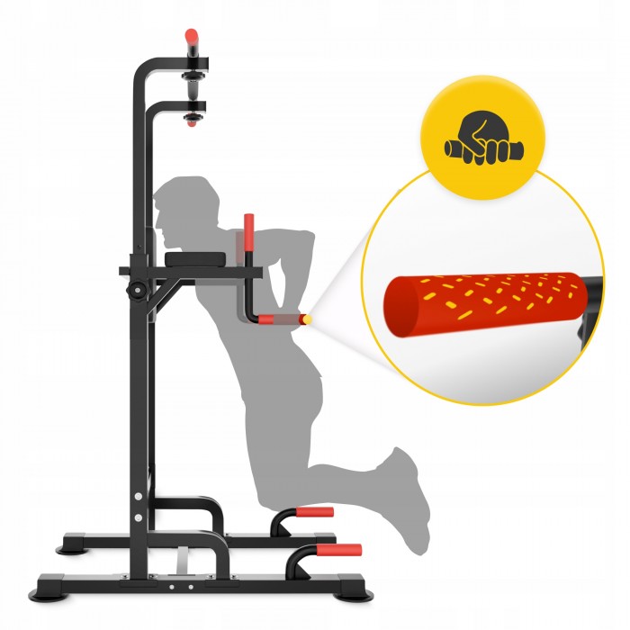 Багатофункціональна стійка для підтягувань 4FIZJO Pro регульована Black (P-5905973402620)