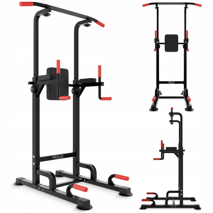 Багатофункціональна стійка для підтягувань 4FIZJO Pro регульована Black (P-5905973402620)
