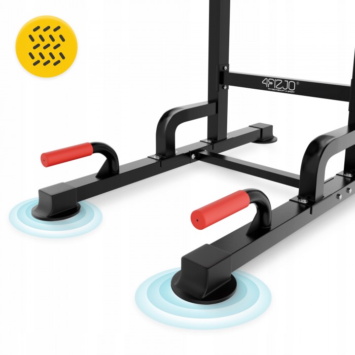 Багатофункціональна стійка для підтягувань 4FIZJO Pro регульована Black (P-5905973402620)