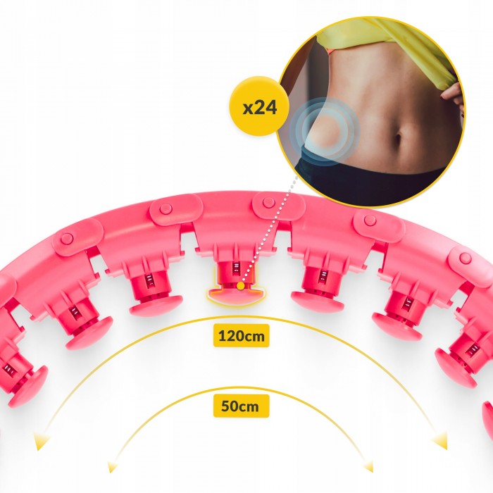 Обруч (хулахуп) массажный 4FIZJO с отягощением Pink (P-5907739316820)