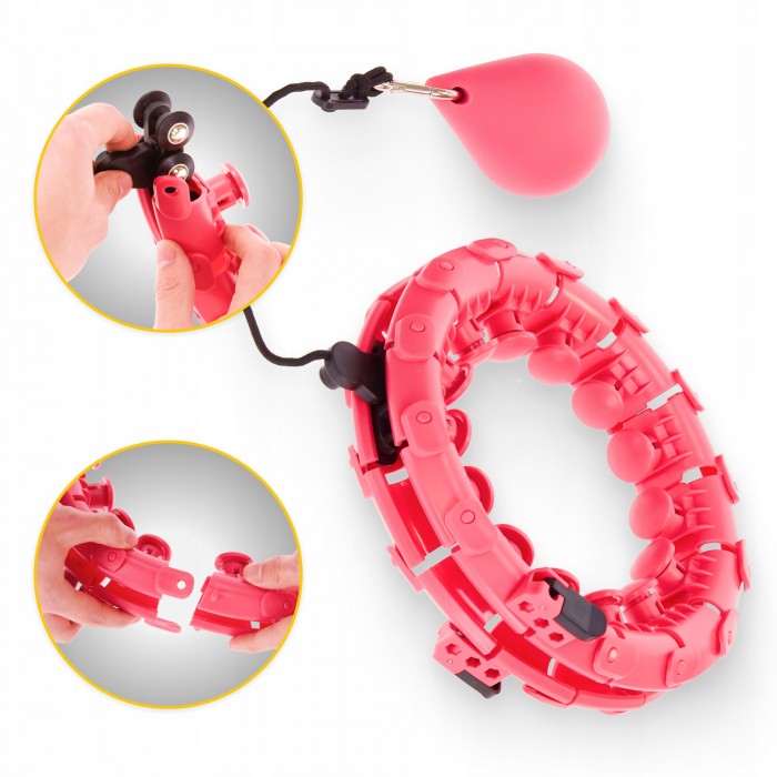 Обруч (хулахуп) массажный 4FIZJO с отягощением Pink (P-5907739316820)