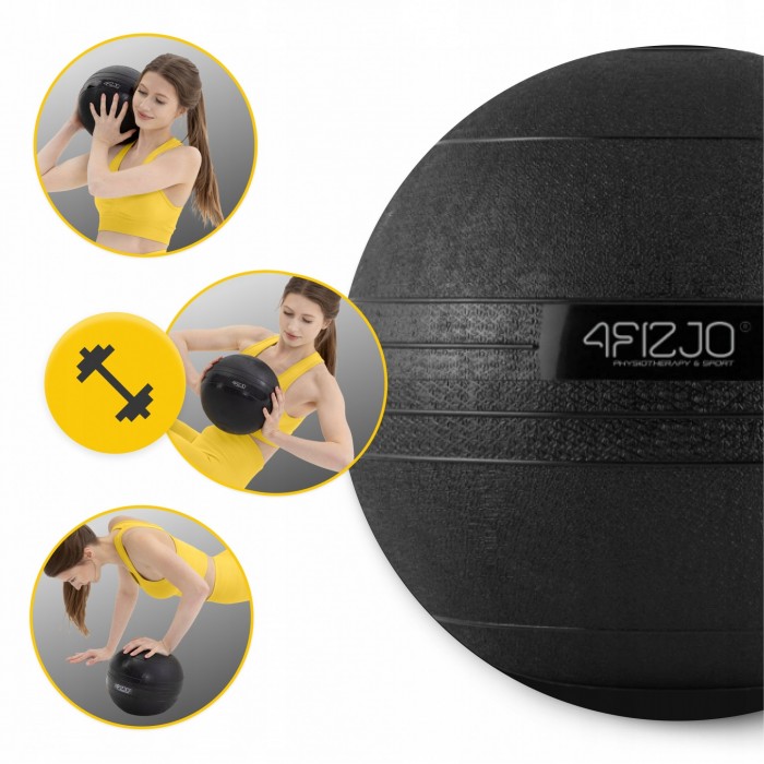 Слембол (медичний м'яч) для кросфіту 4FIZJO Slam Ball 5 кг Black (P-5907739315427)